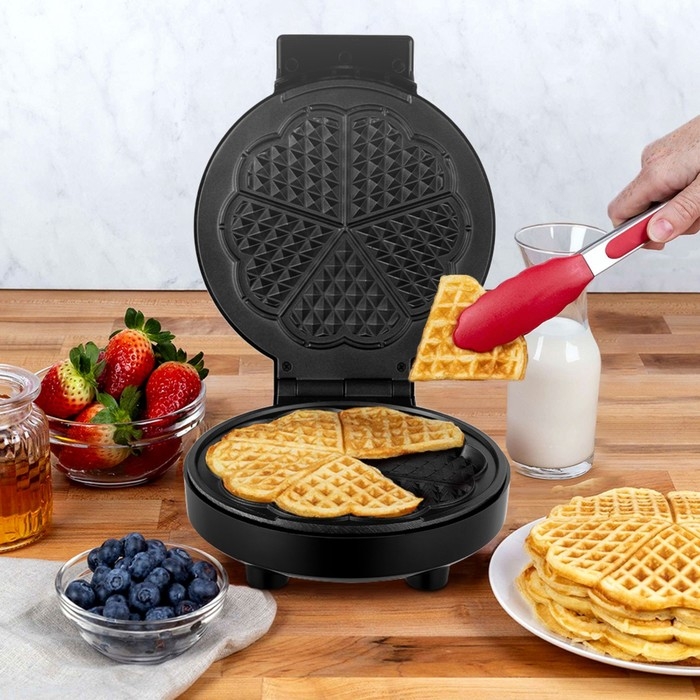 Вафельница электрическая Kitfort КТ-3616, 1000 Вт, бельгийские, чёрная