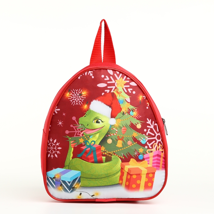Рюкзак новогодний на молнии «Выбражулька», цвет красный Рюкзак новогодний на молнии «Выбражулька», цвет красный