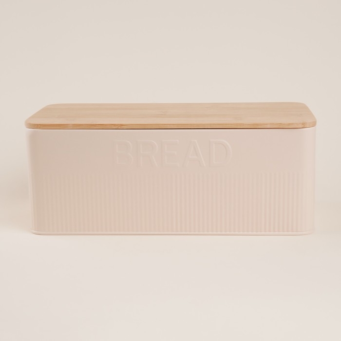 Хлебница металлическая с бамбуковой крышкой SL Home «Сан-Лоренцо», 33×18×13 см, цвет розовый Хлебница металлическая с бамбуковой крышкой SL Home «Сан-Лоренцо», 33×18×13 см, цвет розовый