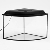 Аквариум "Сектор" угловой с крышкой, 70 литров, 50 х 50 х 39,5/44,5 см, чёрный Аквариум "Сектор" угловой с крышкой, 70 литров, 50 х 50 х 39,5/44,5 см, чёрный