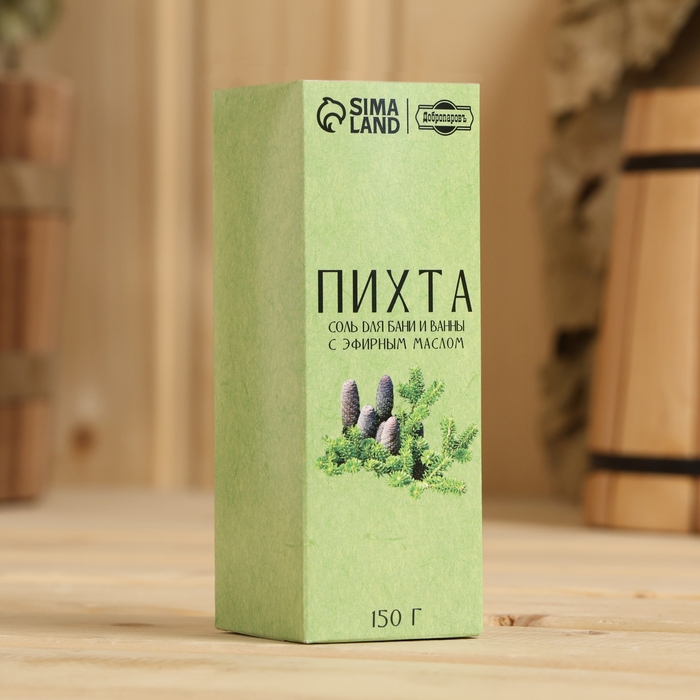 Соль для бани и ванны с эфирным маслом пихты 150 г Добропаровъ Соль для бани и ванны с эфирным маслом пихты 150 г Добропаровъ