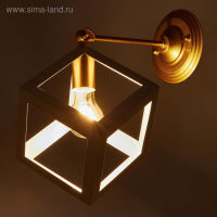 Бра "Куб" 1хE27 40Вт белый-золото 22х28х30 см Бра "Куб" 1хE27 40Вт белый-золото 22х28х30 см