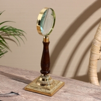 Лупа настольная сувенирная "Рист" дерево, латунь 25 см Лупа настольная сувенирная "Рист" дерево, латунь 25 см