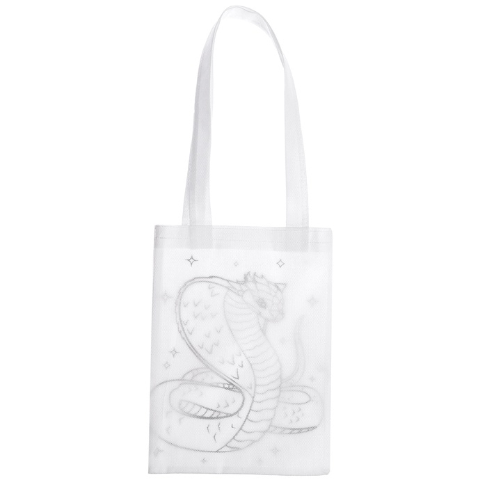 Новый год! Сумка-шопер раскраска &laquo;Змея&raquo;, фэнтези