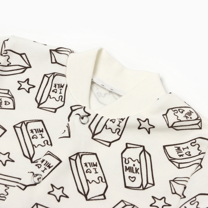 Комбинезон детский закрытые ножки, цвет белый/молоко, рост 68 см Комбинезон детский закрытые ножки, цвет белый/молоко, рост 68 см