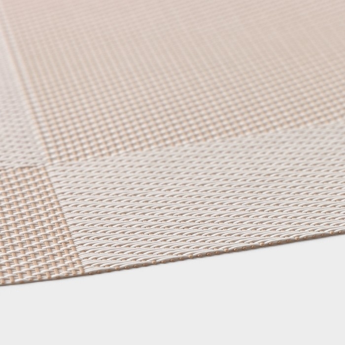 Салфетка сервировочная на стол Доляна &laquo;Шахматы&raquo;, 45&times;30 см, цвет бежевый