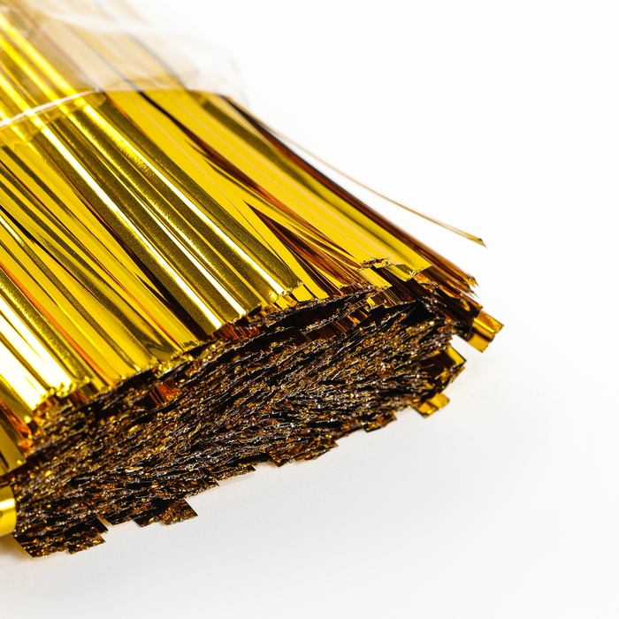 Клип лента, набор 800 шт., длина 1 шт. &mdash; 12 см, цвет золотой