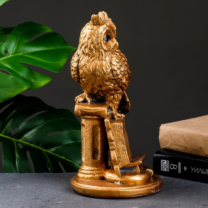 Копилка Копилка "Сова в книге малая" бронза, 14х17х27см
