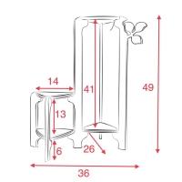 Стойка-полка для цветов треугольная Флора (2 места) Серо-желтый
