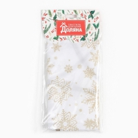 Фартук Доляна Снежинки золотые 70*80 см, 100% п/э