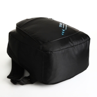 Рюкзак школьный на молнии, 4 кармана, цвет чёрный/синий