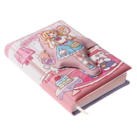 Записная книжка подарочная, А6, 100 листов, цветной блок, с фигурным хлястиком, обложка пвх, "Аниме", МИКС Записная книжка подарочная, А6, 100 листов, цветной блок, с фигурным хлястиком, обложка пвх, "Аниме", МИКС