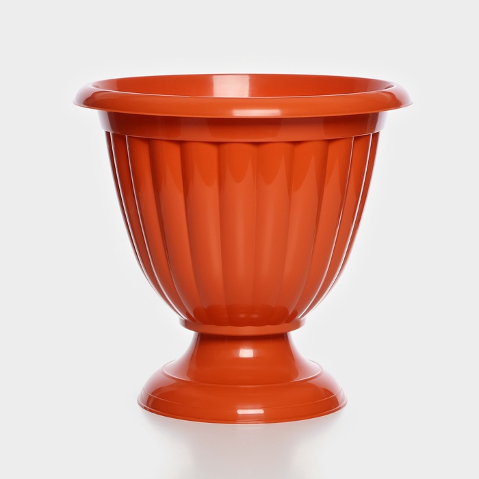 Кашпо уличное на ножке &laquo;Жасмин&raquo;, 12 л, цвет коричневый