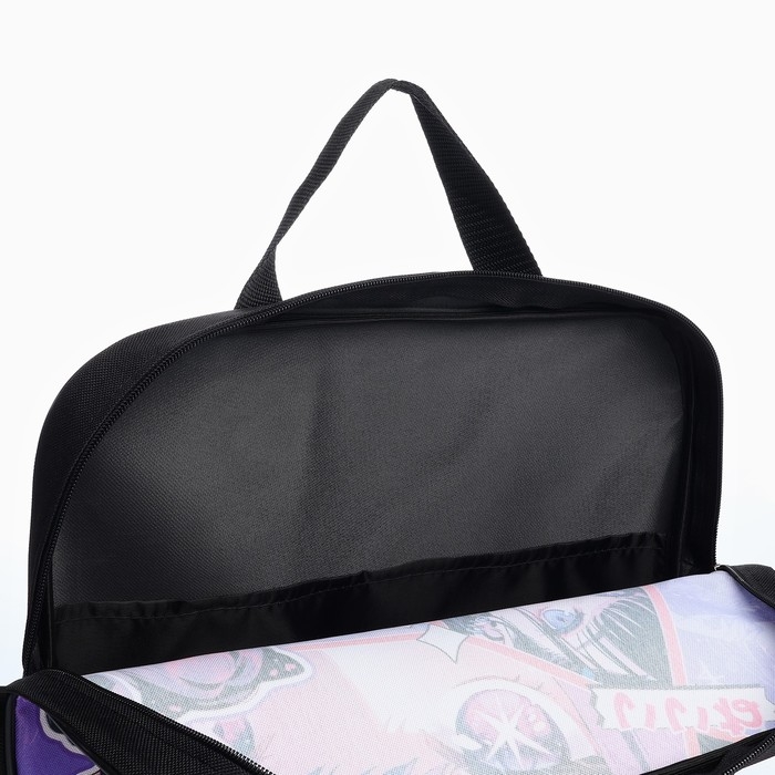 Папка для труда А4 на молнии текстиль 70мм 350 х 270 дев &laquo;1 сентября: Аниме bang&raquo;