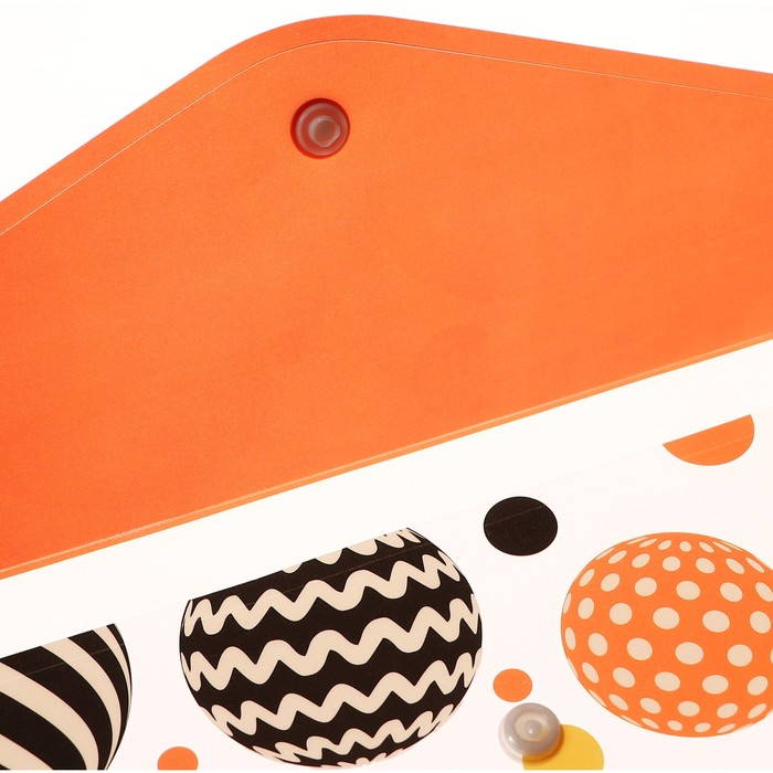 Набор папок-конвертов на кнопке А4, 160 мкр, 12 штук, Набор папок-конвертов на кнопке А4, 160 мкр, 12 штук, "Круги"