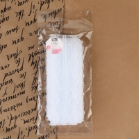 Кружево капроновое, 35 мм &times; 10 &plusmn; 1 м, цвет белый