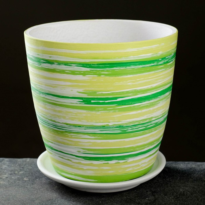 Горшок Фантазия №3 зеленый, 2л