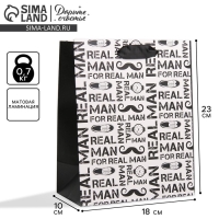 Пакет подарочный ламинированный вертикальный, упаковка, &laquo;С характером&raquo;, MS 18 х 23 х 10 см