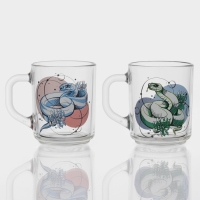 Кружка стеклянная чайная &laquo;Змеи&raquo;, 200 мл, МИКС