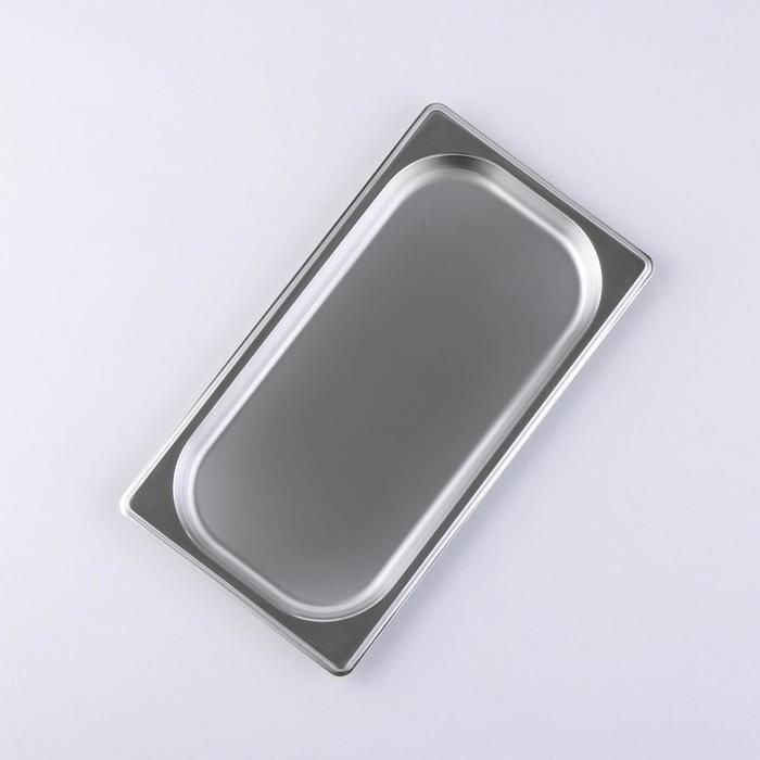 Гастроемкость 1/3 из нержавеющей стали, 20 мм, 32,7&times;17,6&times;2 см, толщина 0,8 мм