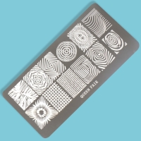 Диск для стемпинга металлический &laquo;Узоры и стиль&raquo;, 12 &times; 6 см