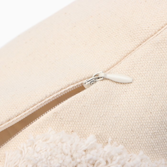 Наволочка декоративная &laquo;Этель&raquo; Бохо, 45х45 см, цвет молочный, 100% хлопок