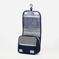 Косметичка-несессер на липучках, с крючком, цвет синий Косметичка-несессер на липучках, с крючком, цвет синий