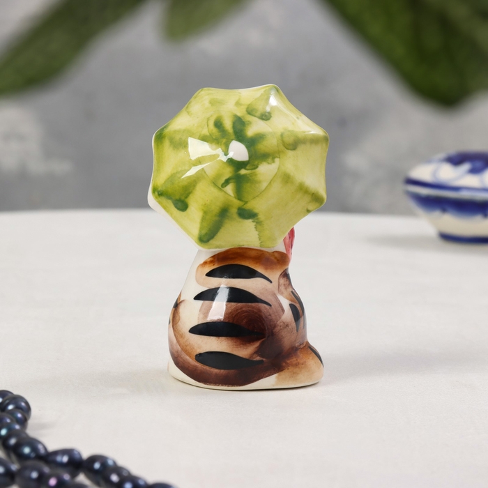 Сувенир &laquo;Кот с зонтом&raquo;, гжель, цвет, 10х5 см