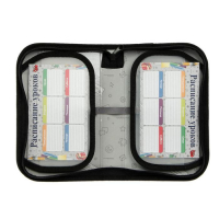 Пенал 1 секция, 130 х 210 х 40 мм, 2 откидные планки, тканевый, Calligrata TOP, Content "Космос синий"