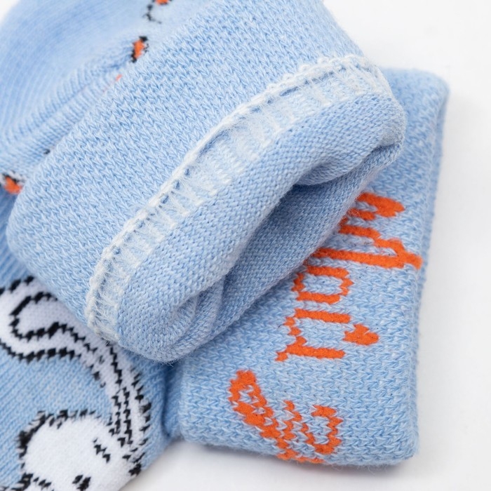 Носки детские Зайка, цвет голубой, размер 7-8 Носки детские Зайка, цвет голубой, размер 7-8