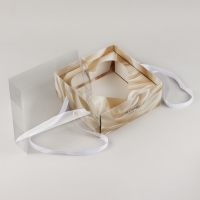 Коробка для цветов с формовым вкладышем и PVC крышкой &laquo;Для тебя&raquo;, 23.5 х 23.5 х 15 см