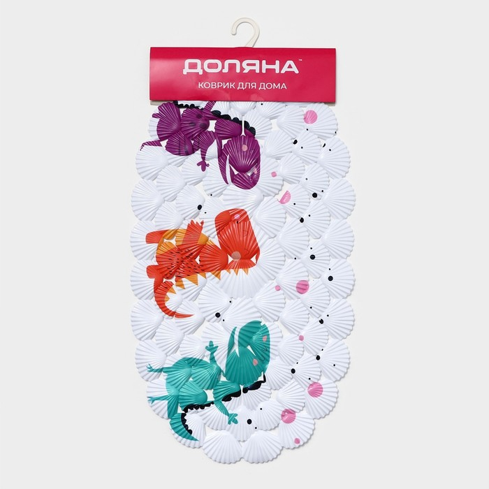 Коврик противоскользящий в ванну на присосках Доляна &laquo;Драконы&raquo;, 38&times;68 см