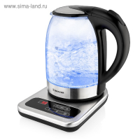 Чайник электрический BRAYER BR1003, стекло, 1.7 л, 2200 Вт, регулировка t°, серебристый Чайник электрический BRAYER BR1003, стекло, 1.7 л, 2200 Вт, регулировка t°, серебристый