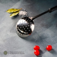 Шумовка из нержавеющей стали Доляна &laquo;Премиум&raquo;, 32 см, цвет серебряный