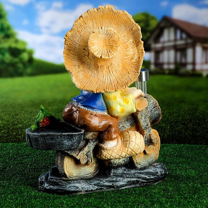 Садовый фонарь Садовый фонарь "Лесовик на велосипеде с фонариком" 50см МИКС