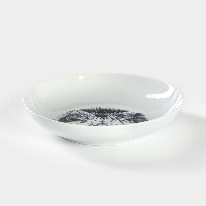 Тарелка фарфоровая глубокая &laquo;Лев&raquo;, 700 мл, d=20,5 см