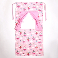 Ширма для кукольного театра &laquo;Кошечки в сарафанах&raquo;, текстиль, р-р 120х60 см