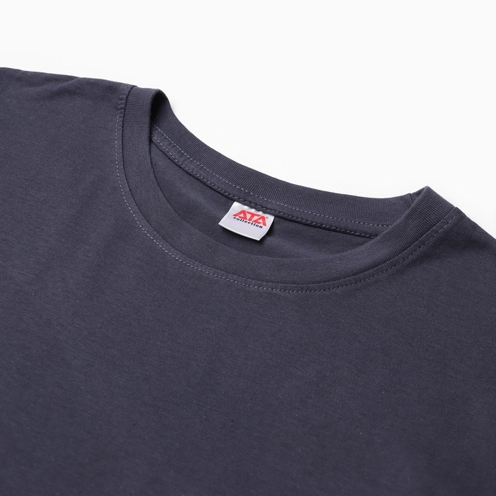 Футболка мужская, цвет тёмно-серый, р-р 48