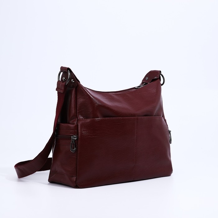 Сумка-мешок на молнии цвет бордовый Сумка-мешок на молнии цвет бордовый