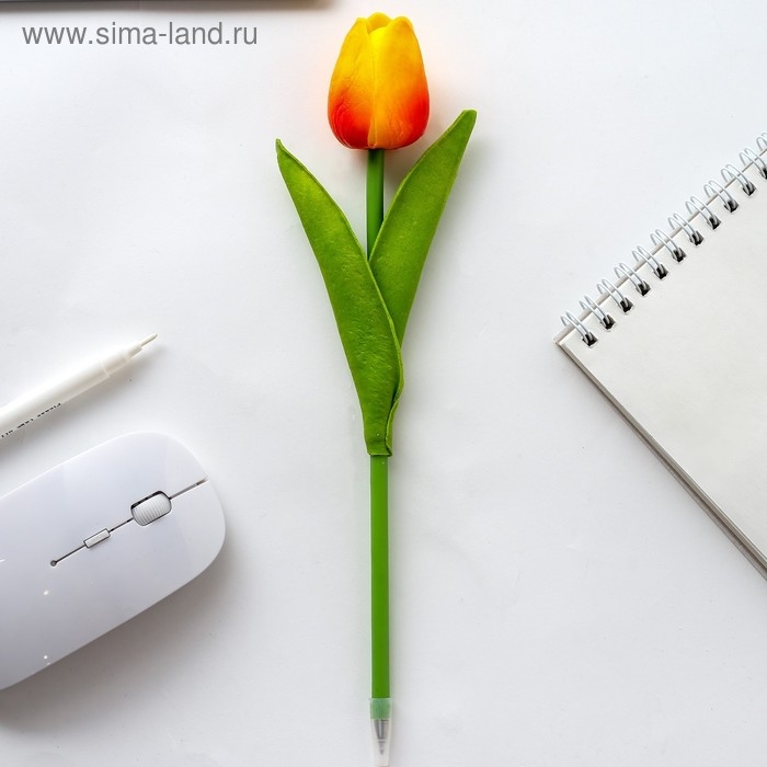 Ручка прикол шариковая синяя паста «Тюльпан» подарочная на 8 марта МИКС Ручка прикол шариковая синяя паста «Тюльпан» подарочная на 8 марта МИКС