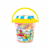 Конструктор &laquo;Строитель&raquo; 84 эл в ведре с крышкой