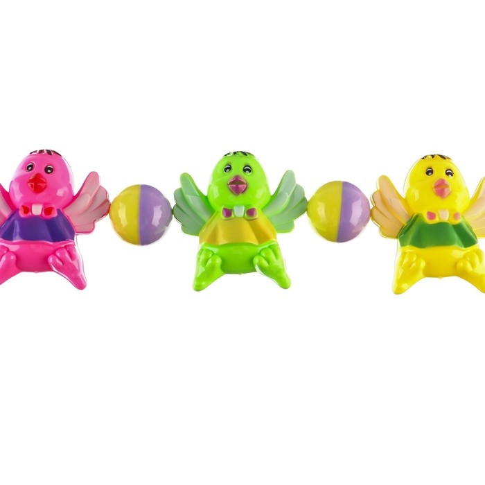 Растяжка на коляску/кроватку &laquo;Птенчики&raquo;, 3 игрушки с погремушками, цвет МИКС, Крошка Я