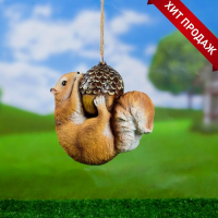 Подвесной декор "Белка на желуде" 17х17х8см Подвесной декор "Белка на желуде" 17х17х8см