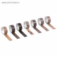 Клейкие WASHI-ленты для декора КОФЕЙНЫЕ ЦВЕТА, 15 мм х 3 м (набор 7 шт) рисовая бумага Клейкие WASHI-ленты для декора КОФЕЙНЫЕ ЦВЕТА, 15 мм х 3 м (набор 7 шт) рисовая бумага