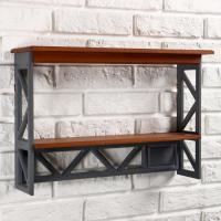 Полка Лофт, двухъярусная, 49&times;33&times;14 см, орех