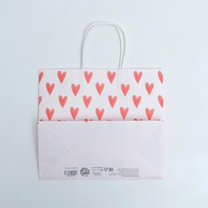 Пакет подарочный крафтовый, упаковка, «Просто люблю», 25 х 22 х 12 см Пакет подарочный крафтовый, упаковка, «Просто люблю», 25 х 22 х 12 см