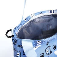 Шопер на молнии, цвет светло-синий Шопер на молнии, цвет светло-синий