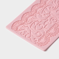 Коврик для айсинга Доляна &laquo;Ажур&raquo;, силикон, 40&times;10 см, цвет розовый
