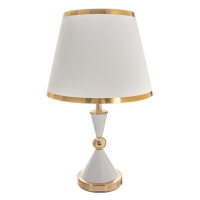 Настольная лампа "Елизавета" E27 40Вт бело-золотой 25х25х37 см RISALUX