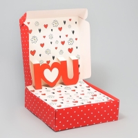 Коробка подарочная складная, упаковка, &laquo;Любовь&raquo;, 26 х 26 х 8 см